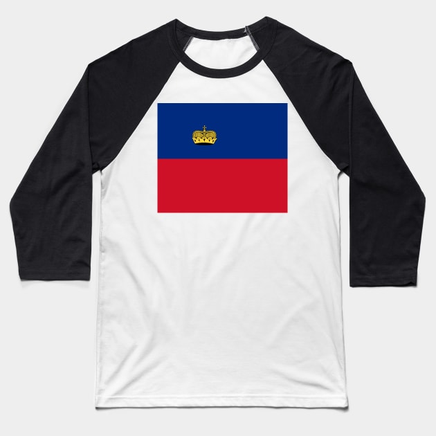 Liechtenstein flag Baseball T-Shirt by flag for all